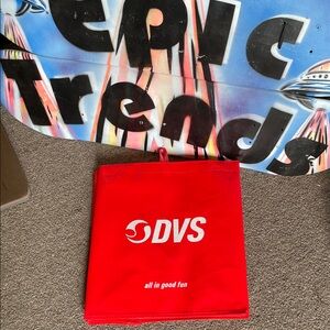Free Red Tote bag with a full price purchase of DVS Shoes